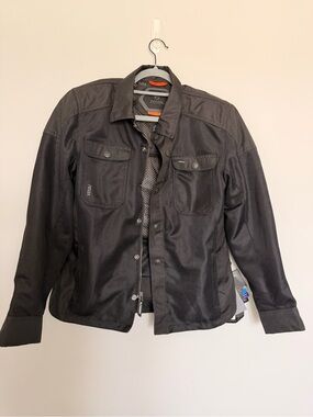 REAX Point Breeze Riding Black Padded Motorcycle Shirt Jacket Size Medium NWT!